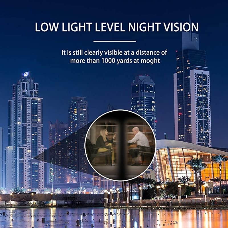 HD High Power Binoculars for Adults, Using Professional BAK4 Prism/Powerful FMC Lens Binoculars for Hunting Bird Watching Travel Concerts-with Carrying Case and Neck Strap