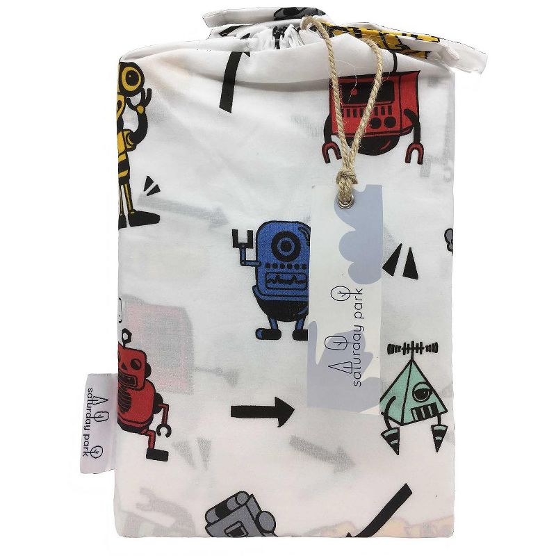 Saturday Park Robots Pillow Case - 20x30 Multi