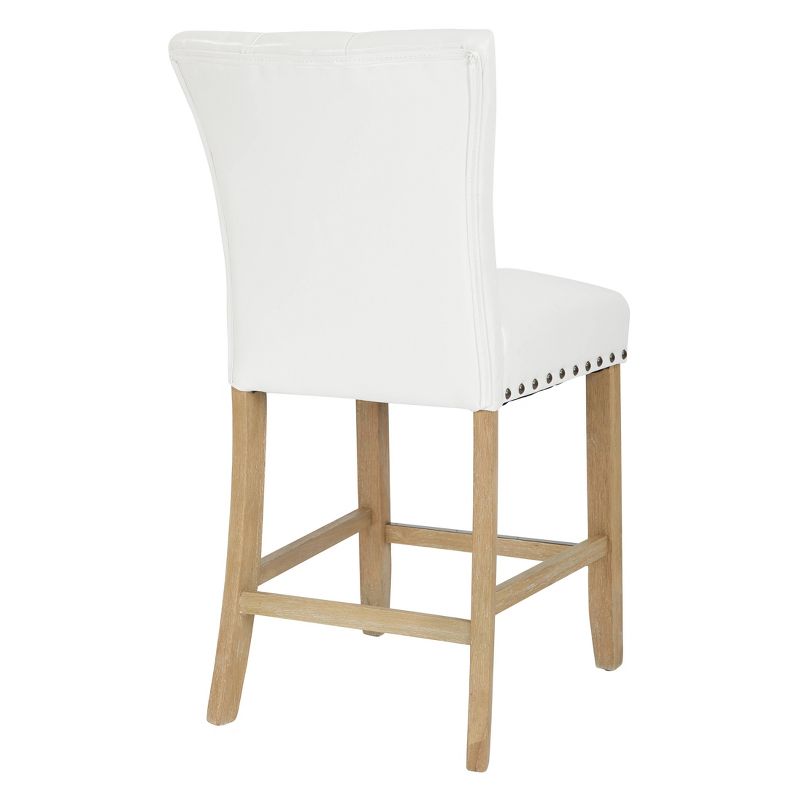 Set of 2 24" Preston Counter Height Barstool White - OSP Home Furnishings