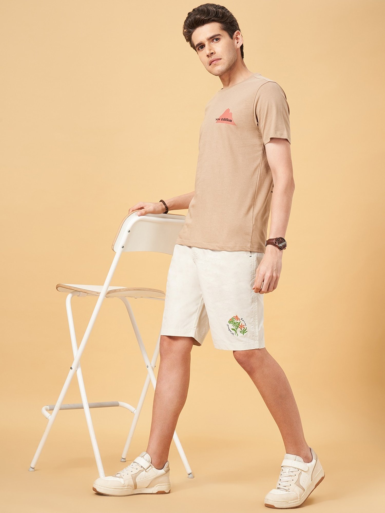 Urban Ranger by Pantaloons Cocoon Cotton Regular Fit Printed T-Shirt