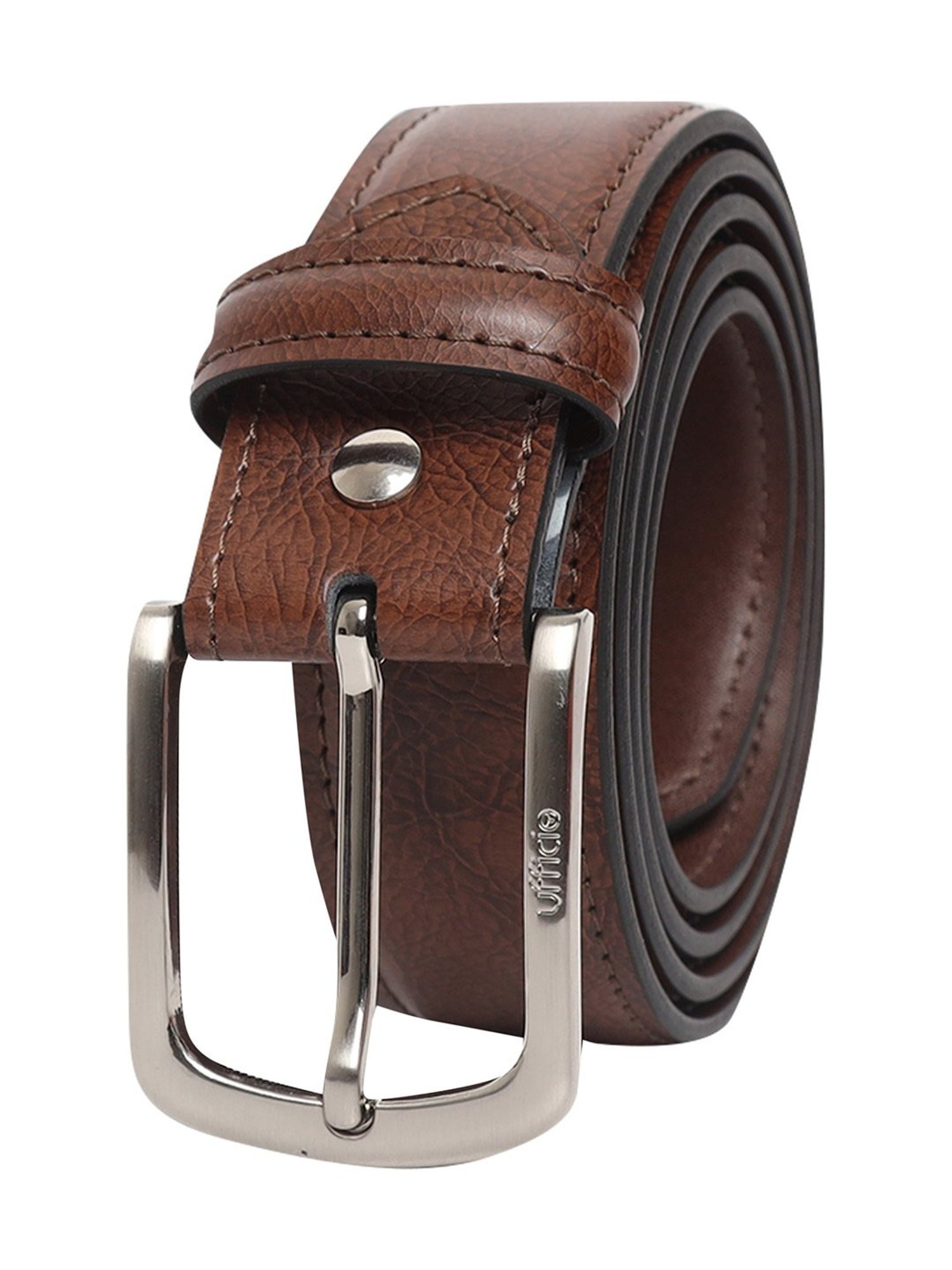 BULCHEE Brown Leather Formal Belt for Men