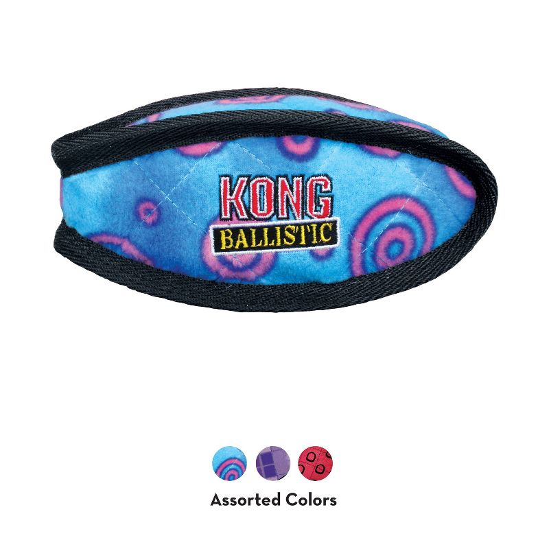 KONG Ballistic Football Dog Toy - Colors May Vary - L
