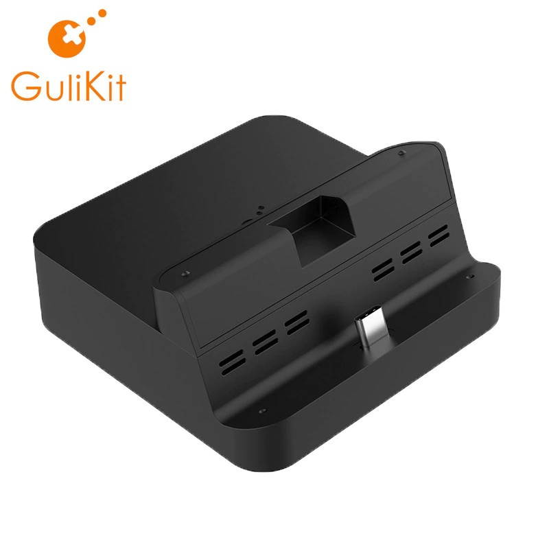 Portable DIY Dock for Nintendo Switch, GuliKit NS06 Docking Station with USB-C PD Charging Stand, Adapter and USB 3.0 Port