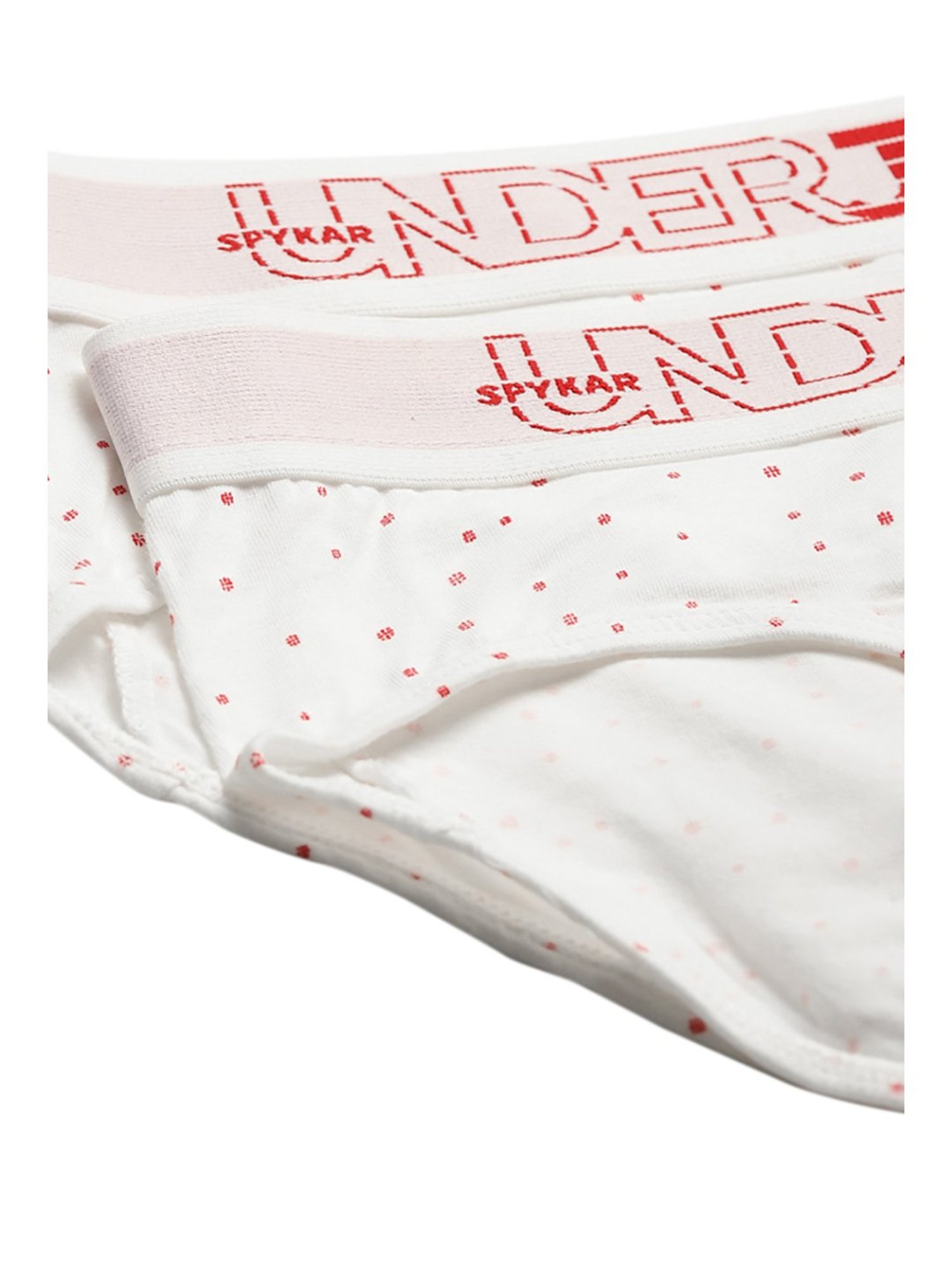 UnderJeans by Spykar White Briefs - Pack of 2