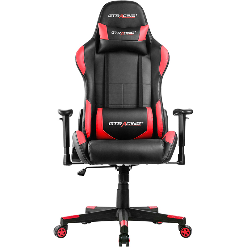 GTRACING Gaming Chair Ergonomic Racing Desk Chair PU Leather High-Back Adjustable Professional E-Sports Chair with Headrest and Lumbar Pillows GTBEE Series