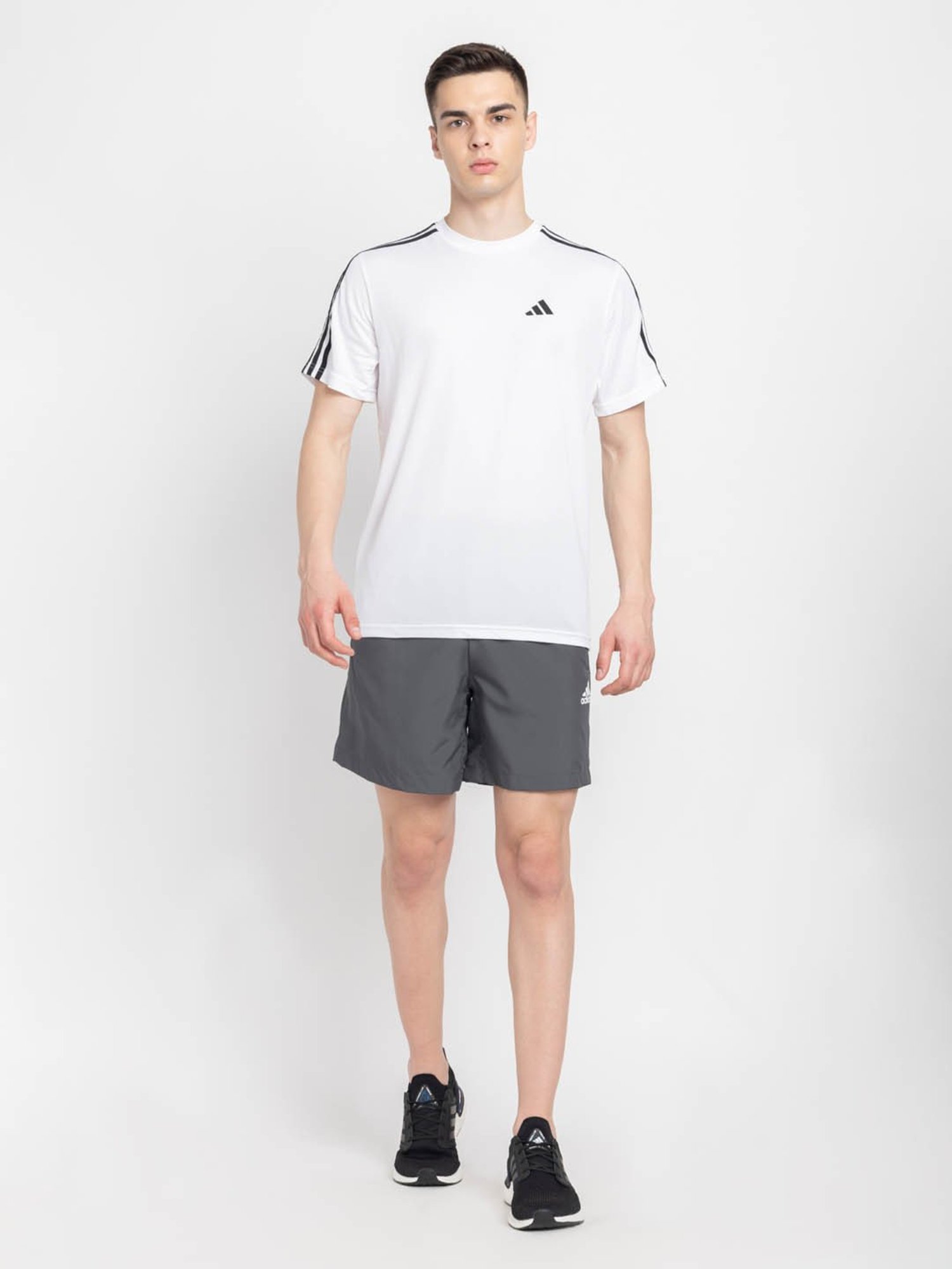 Adidas Grey Regular Fit Sports Shorts