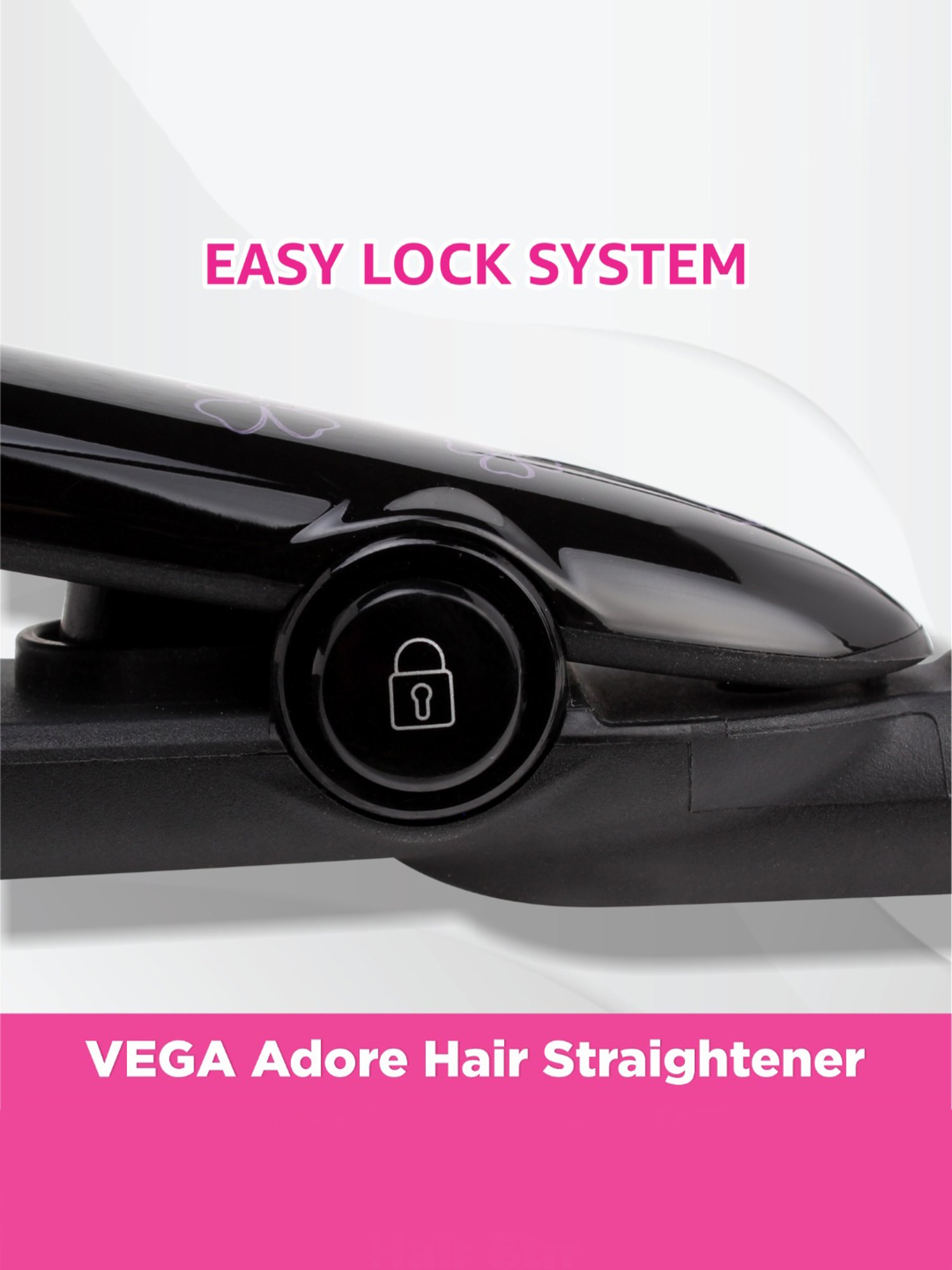 Nova NHC-522CRM Professional Hair Straightener (Black)