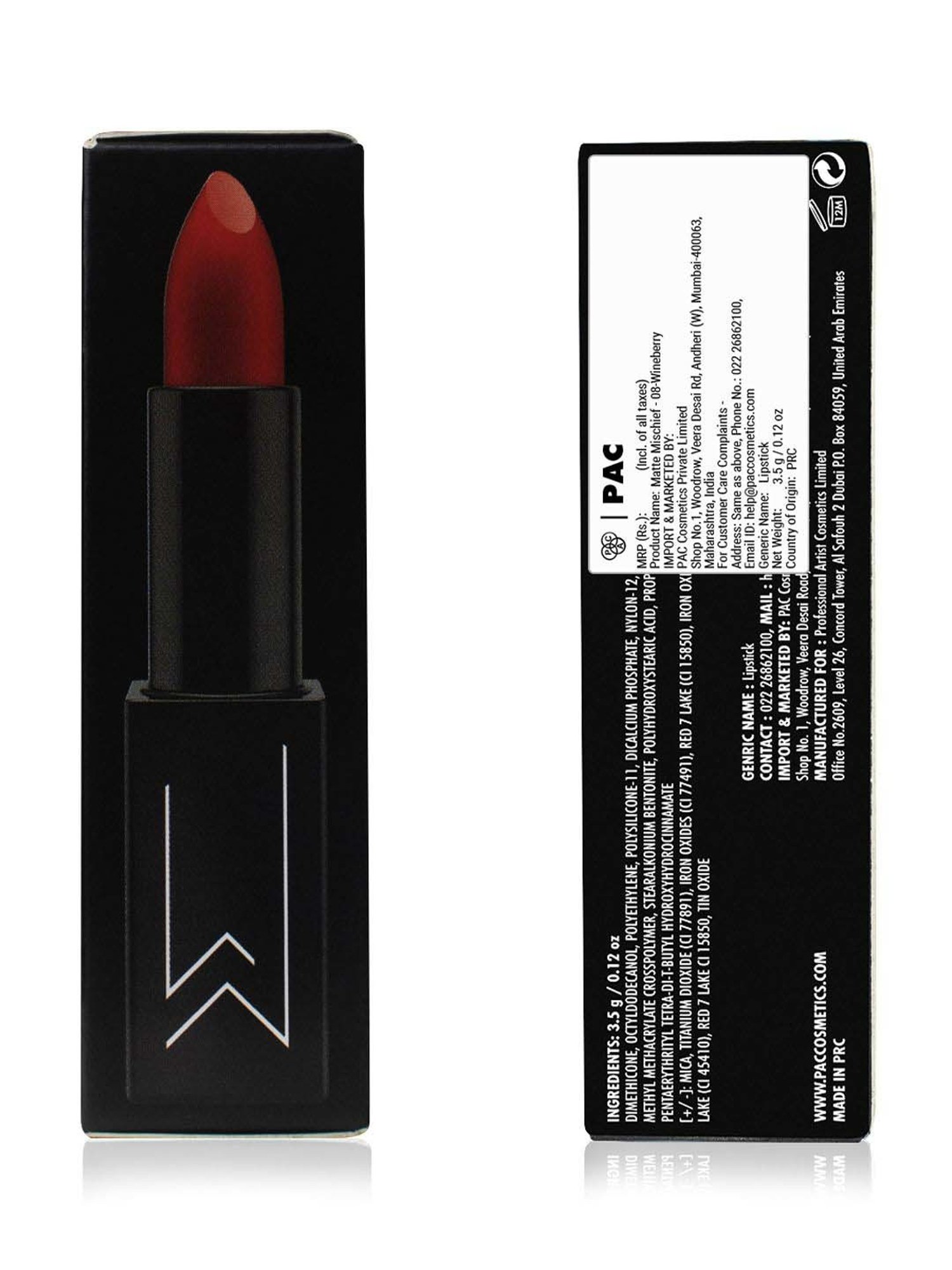 PAC Matte Mischief Wineberry - 3.5 gm