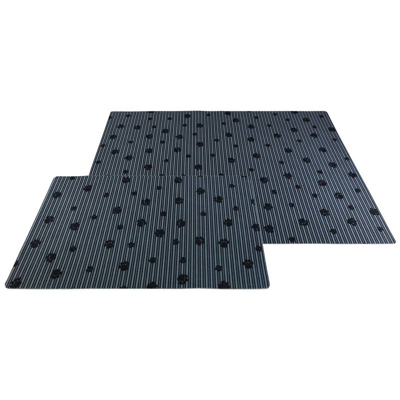 Drymate Multi-Use Paw Stripe Pet Mat Set - Gray (2ct)