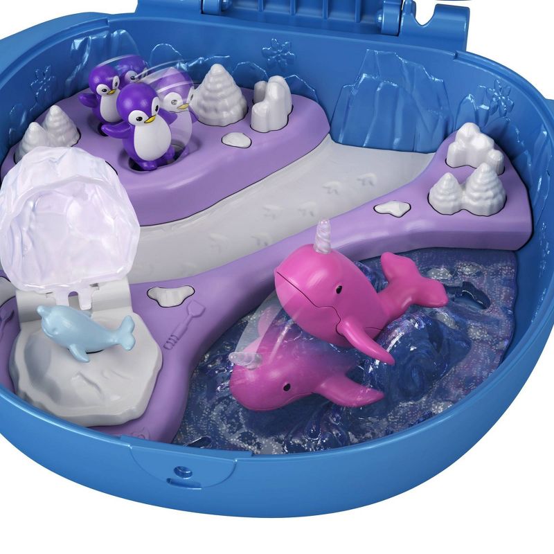 Polly Pocket Freezin' Fun Narwhal Compact Micro Playset