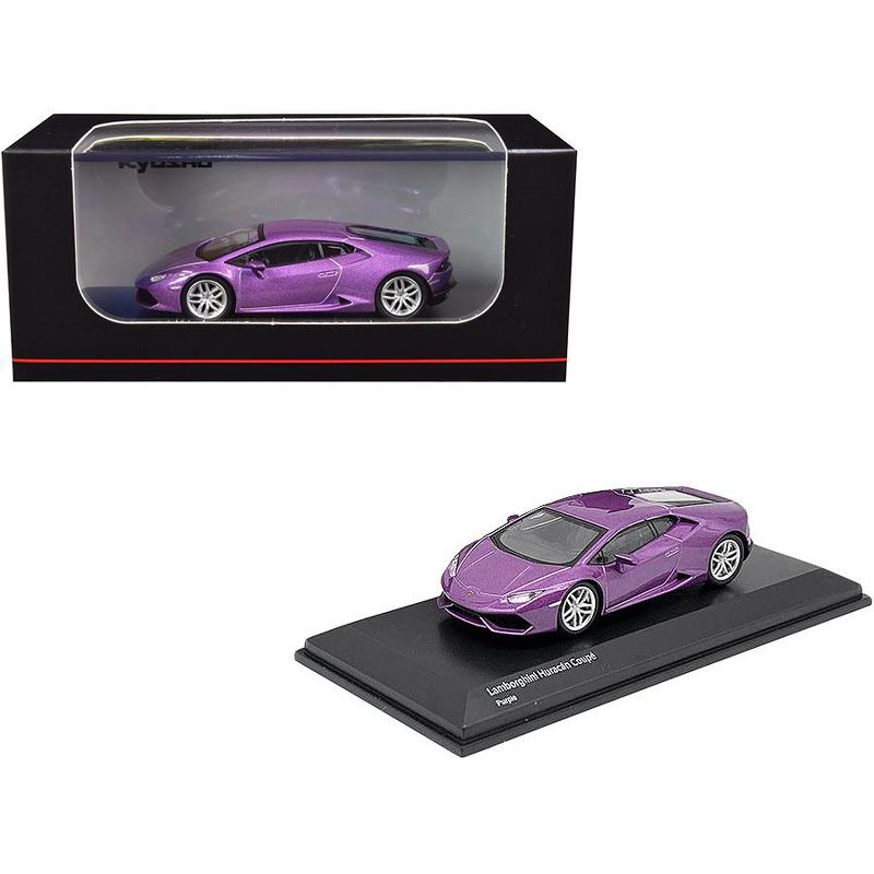 Lamborghini Huracan Coupe Purple Metallic 1/64 Diecast Model Car by Kyosho