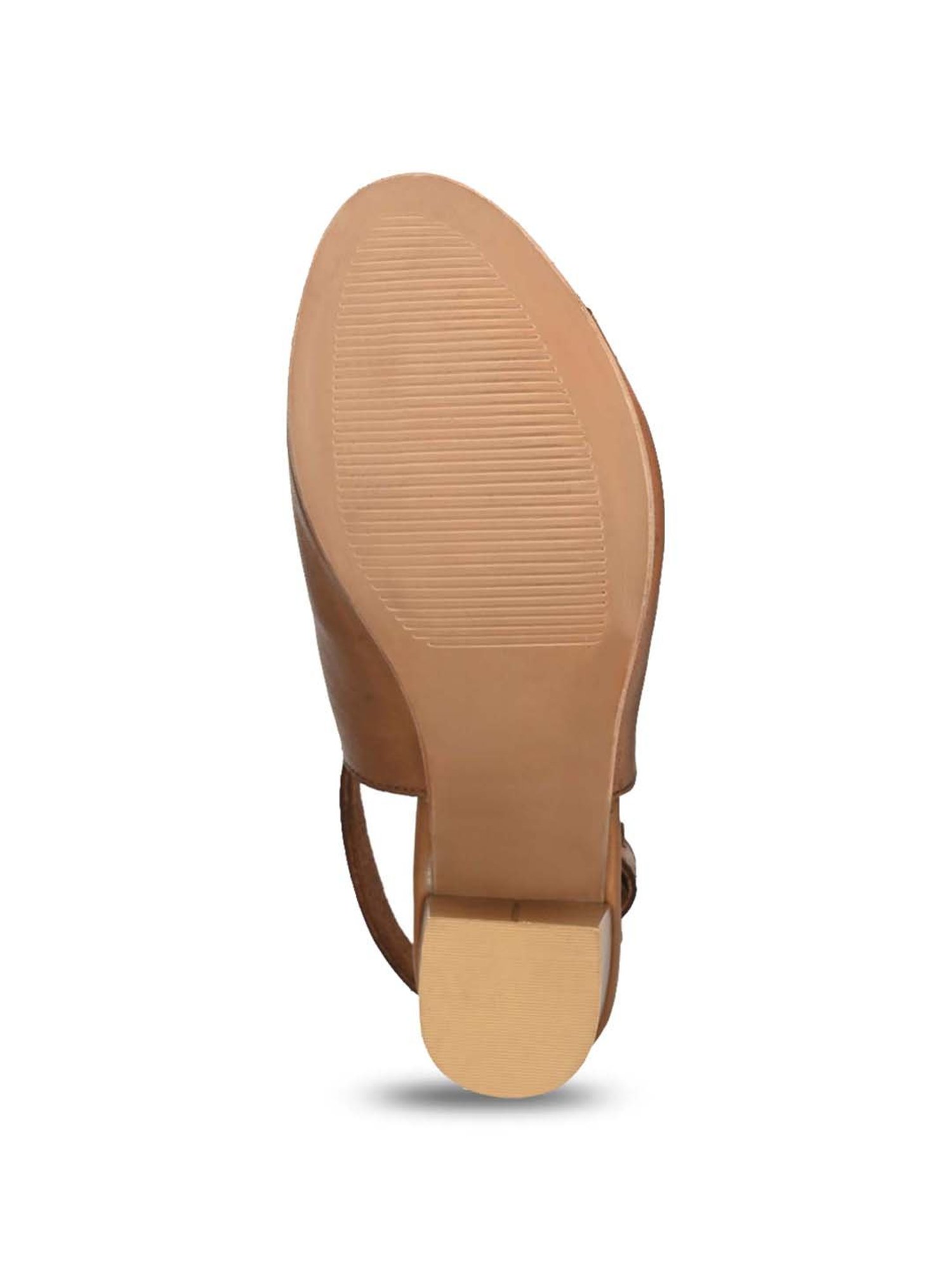 Carlo Romano Women's Tan Back Strap Sandals