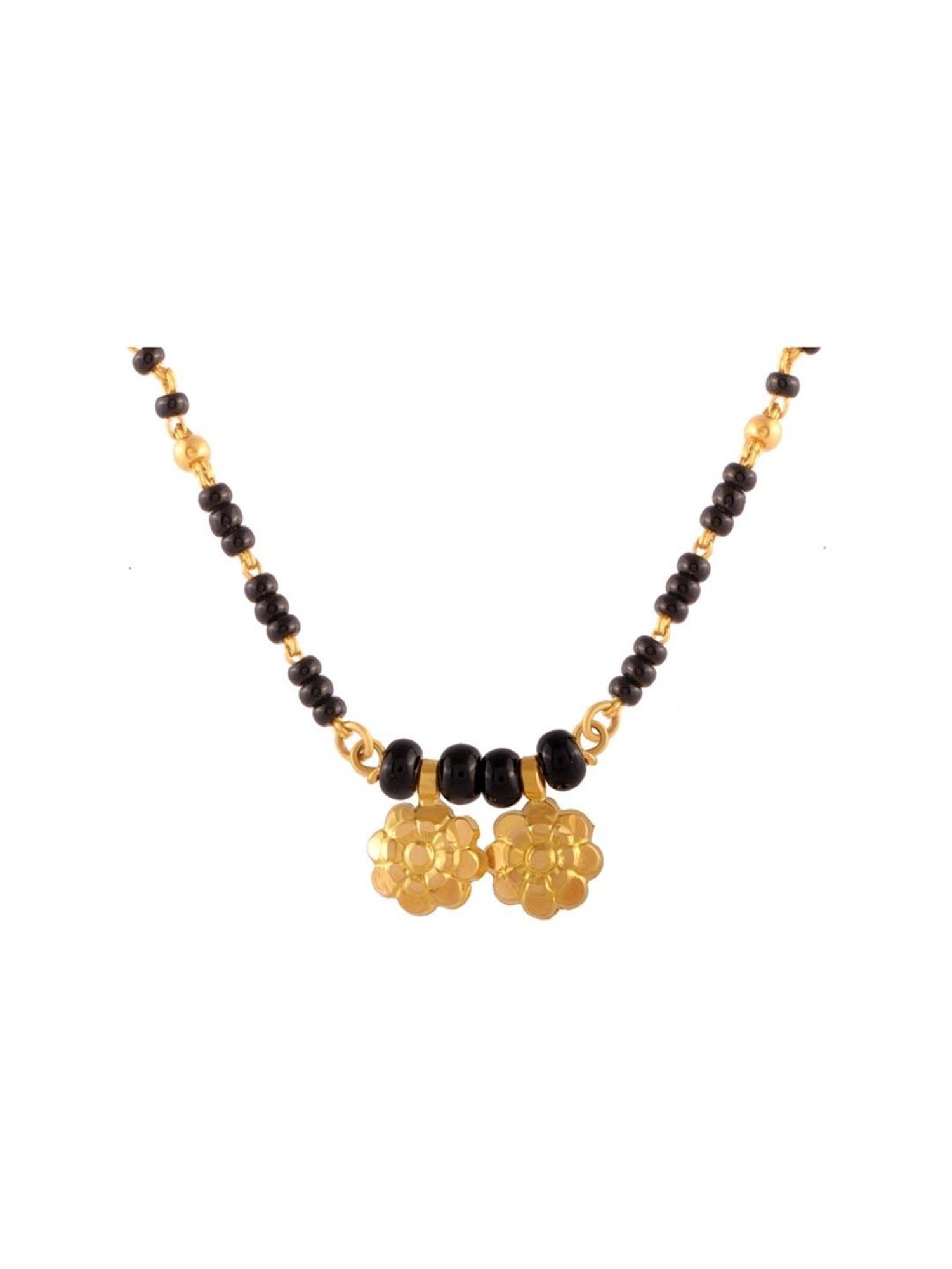 P.N.Gadgil Jewellers Gold Three Layered Orb Mangalsutra For Women