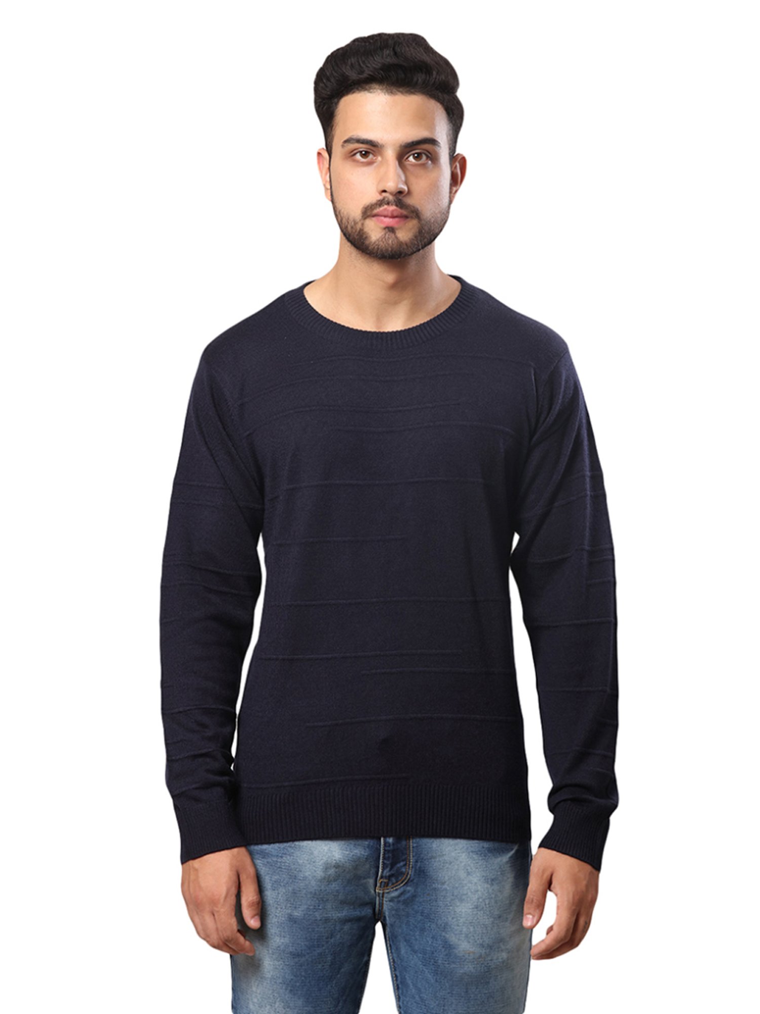 Raymond Blue Regular Fit Sweater