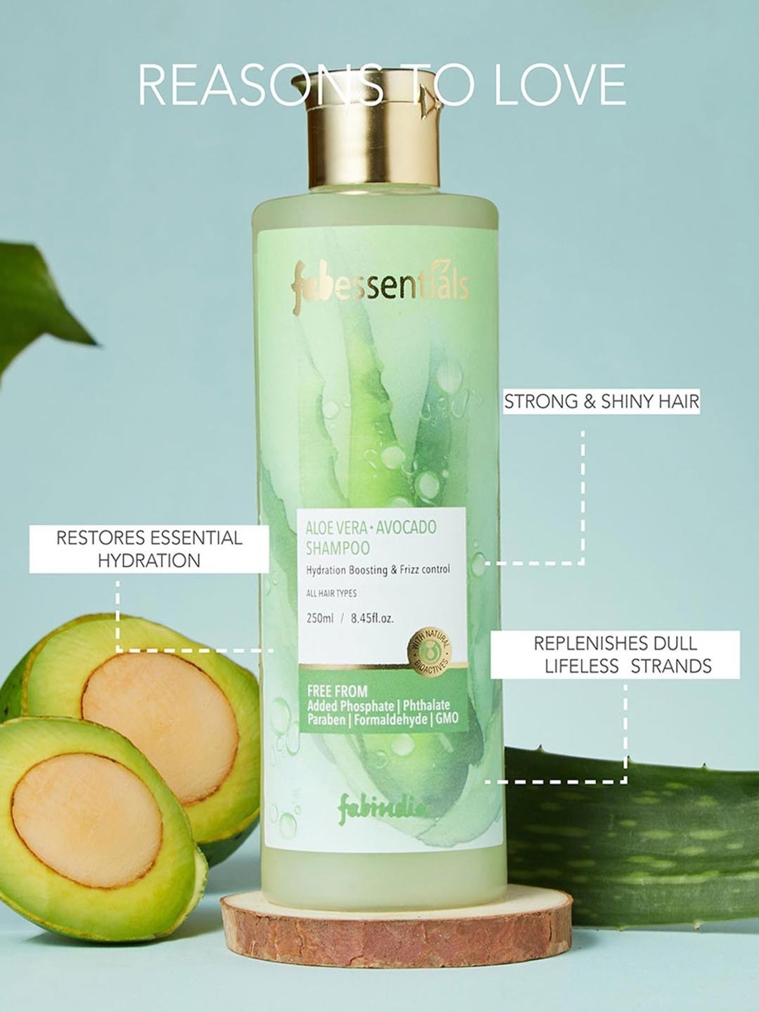 Fabessentials Aloe Vera & Avocado Shampoo - 250 ml