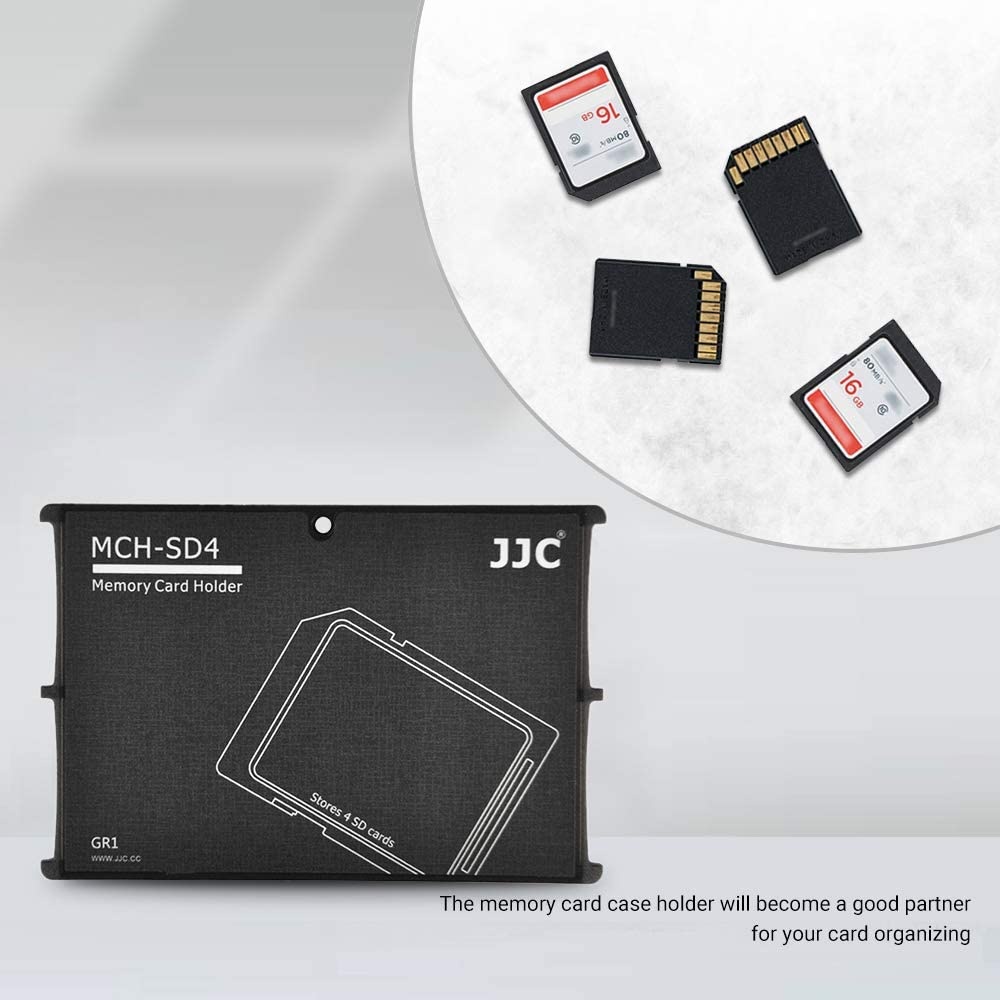 4 Slots Memory Card Case Holder Organizer Storage for SD Cards Slim Ultra-Thin Credit Card Size Lightweight Portable SD SDHC SDXC Memory Card Carrying Case