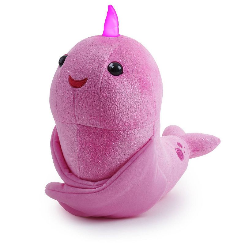 Fingerlings HUGS - Rachel (Pink Glitter) - Interactive Plush Narwhal - By WowWee