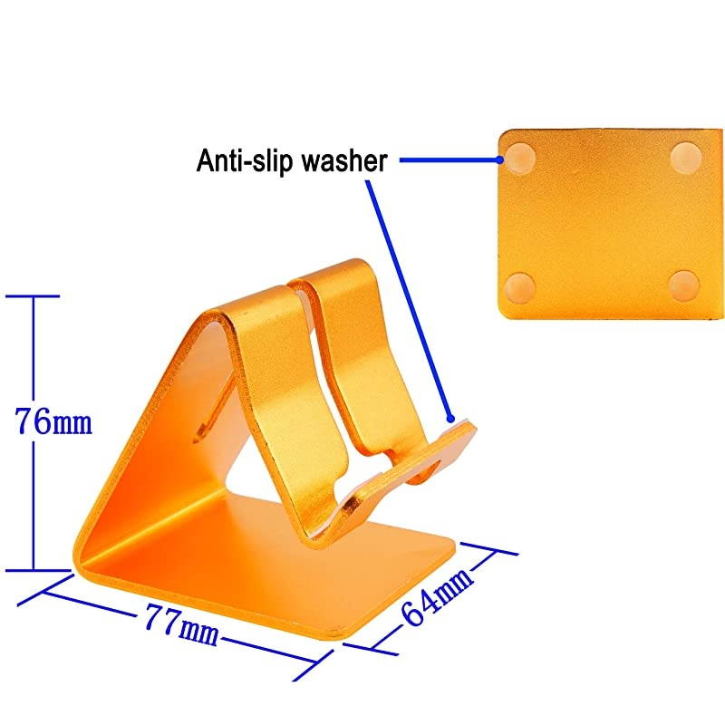 Solid Portable Universal Aluminum Desktop Desk Stand Handsfree Mobile Smart Cell Phone Holder Tablet Display Stand Cellphone Stand Smartphone Mount Cradle Blue