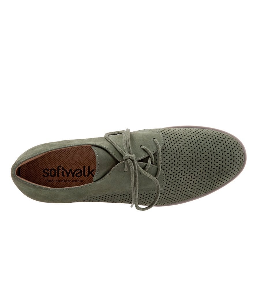SoftWalk Willis Perforated Suede Platform Oxfords