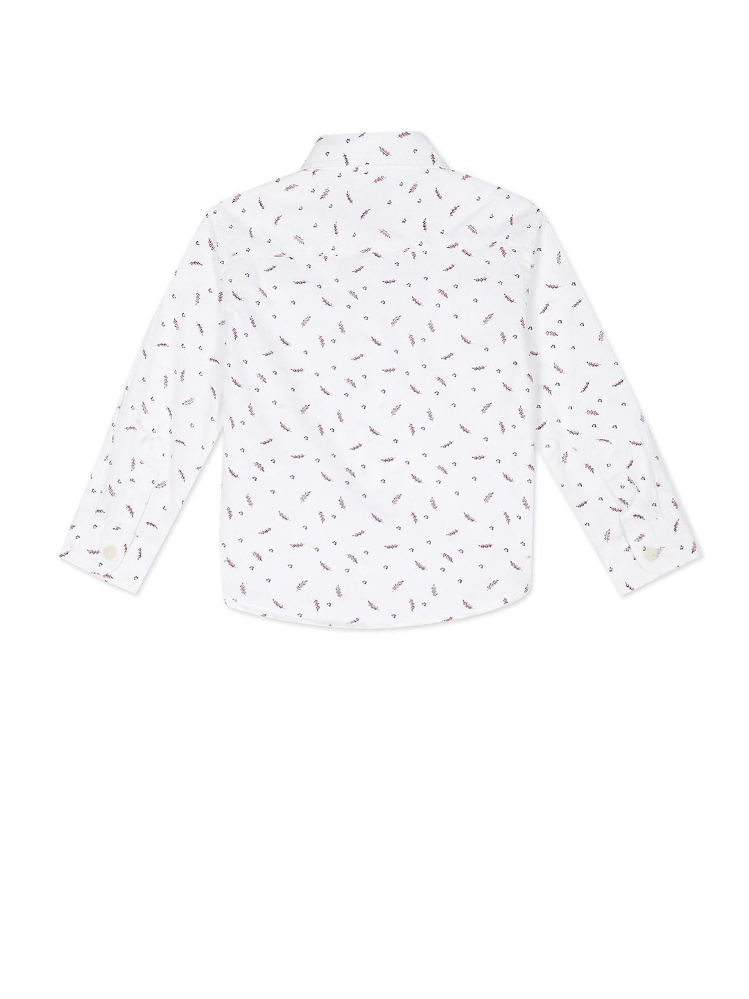 U.S. Polo Assn. Kids White Printed Full Sleeves Shirt