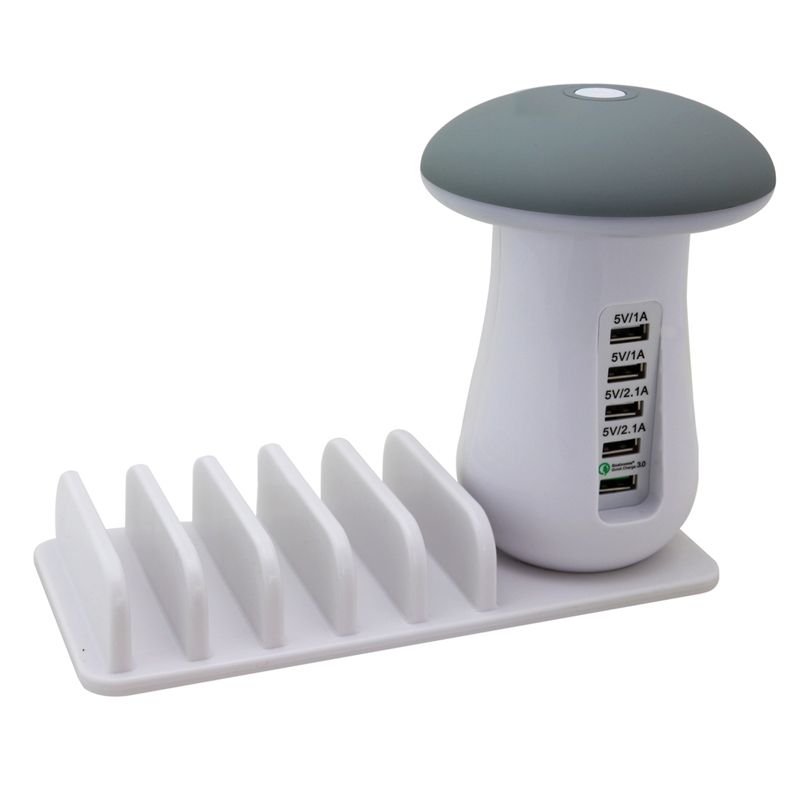 Trexonic 6A 5-Port USB Charging Station with Qualcomm Quick Charge 3.0 Technology