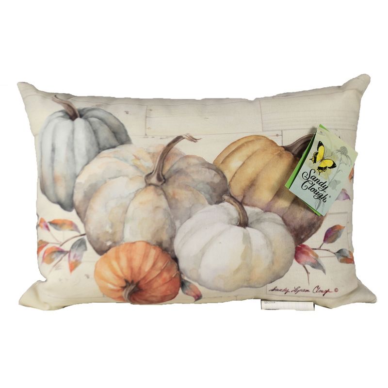 Fall 13.0" Pumpkin Time Pumpkins Pillows Indoor Outdoor Home Decor  -  Decorative Pillow