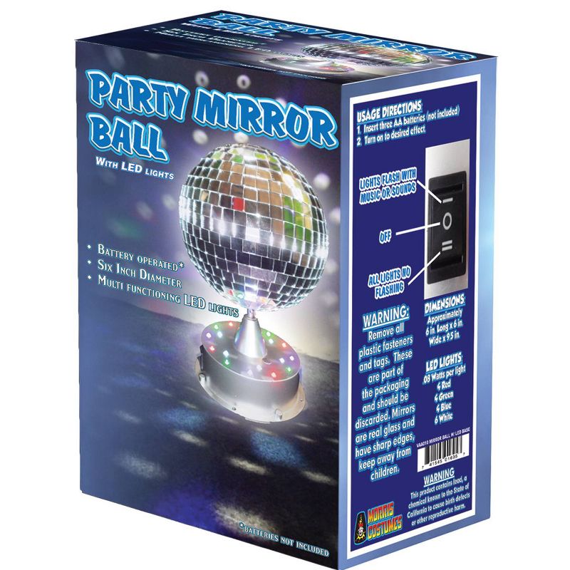 Halloween Mirror Ball with Led Base