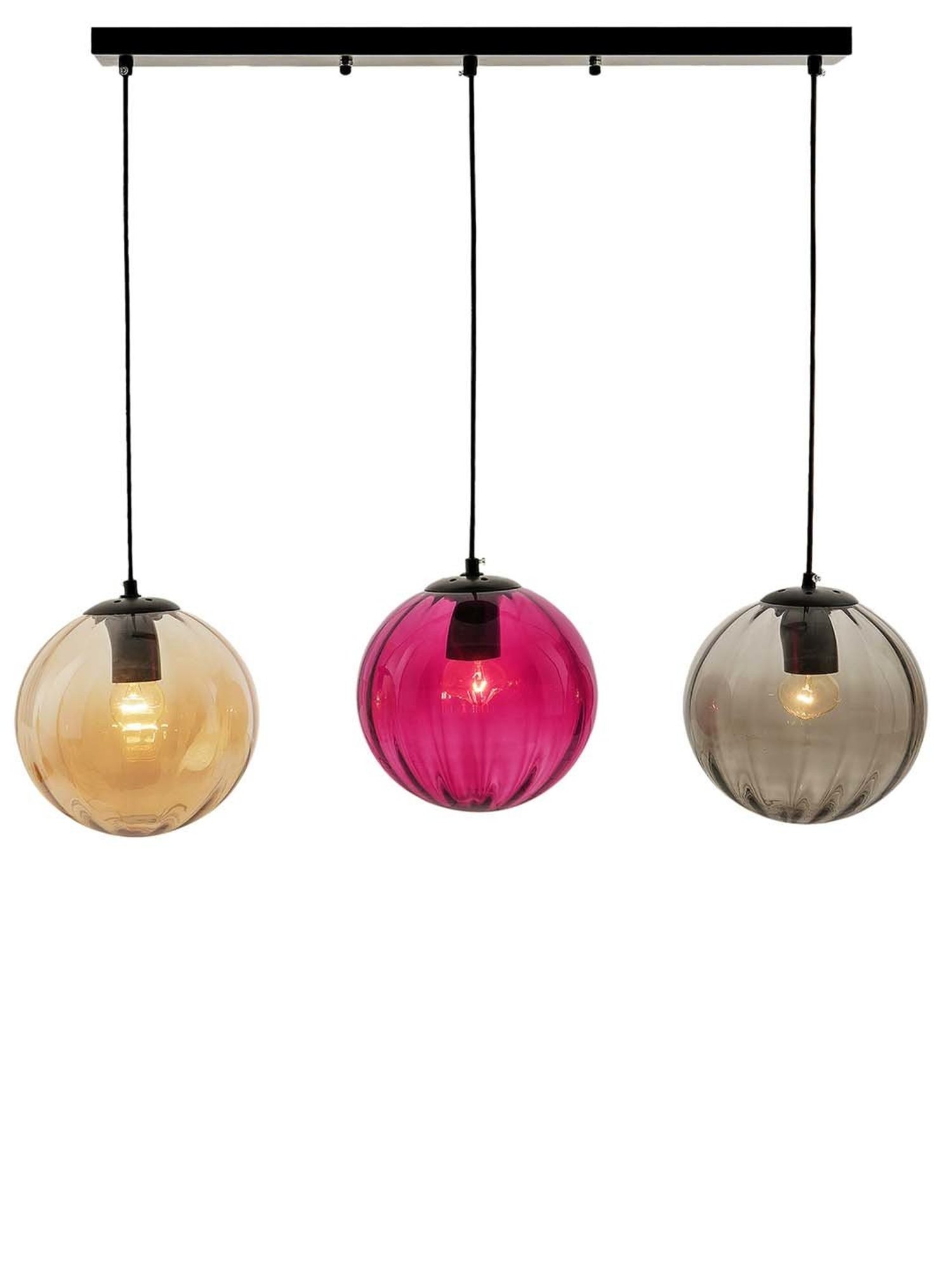 Kapoor E Illuminations 'Frances' Multicolor Glass 3-In-1 Hanging Cluster Light