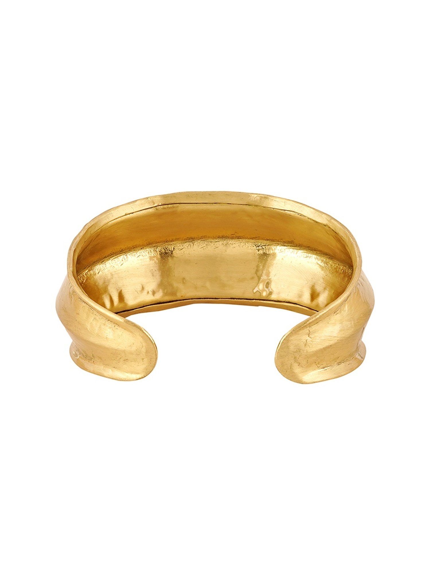 Teejh Aaradhya Golden Cuffs Bracelet for Women