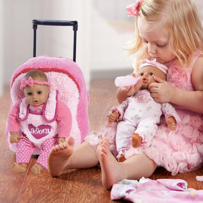 Adora Playtime Collection Pink 13 Soft Baby Doll with Bottle
