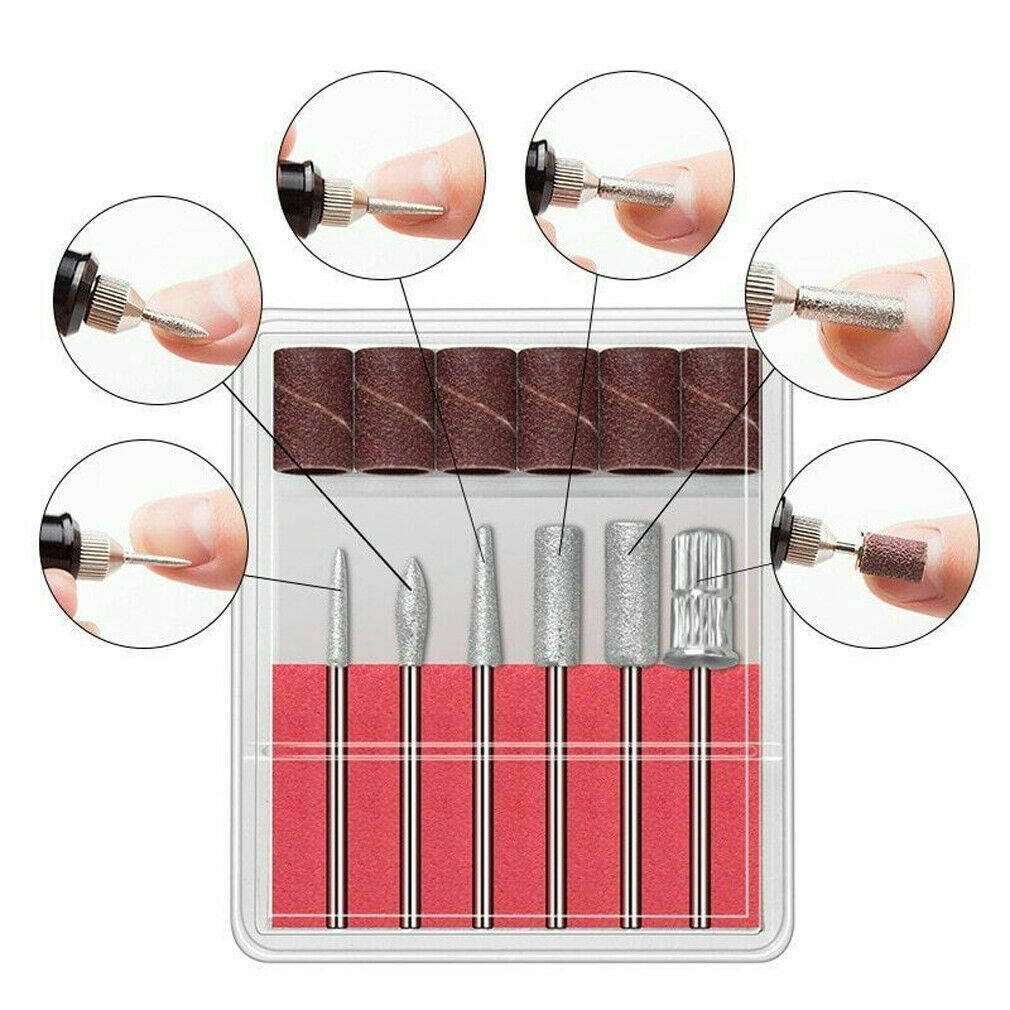 Electric Nail File Art Drill File Acrylic Manicure Pedicure Portable Machine Kit