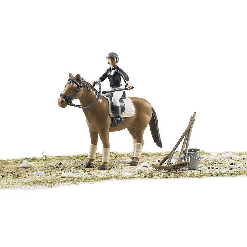 Bruder Horse, Woman and Riding Accessories