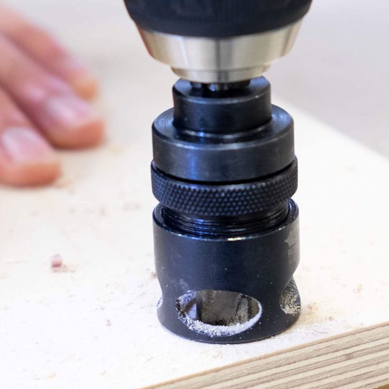 FastCap 9/16 Inch Carbide Cutter FlushMount Drill Bit System w/ Adjustable 1/8 Inch Pilot Bit & Micro Depth Adjustment for Countersinking & Recessing