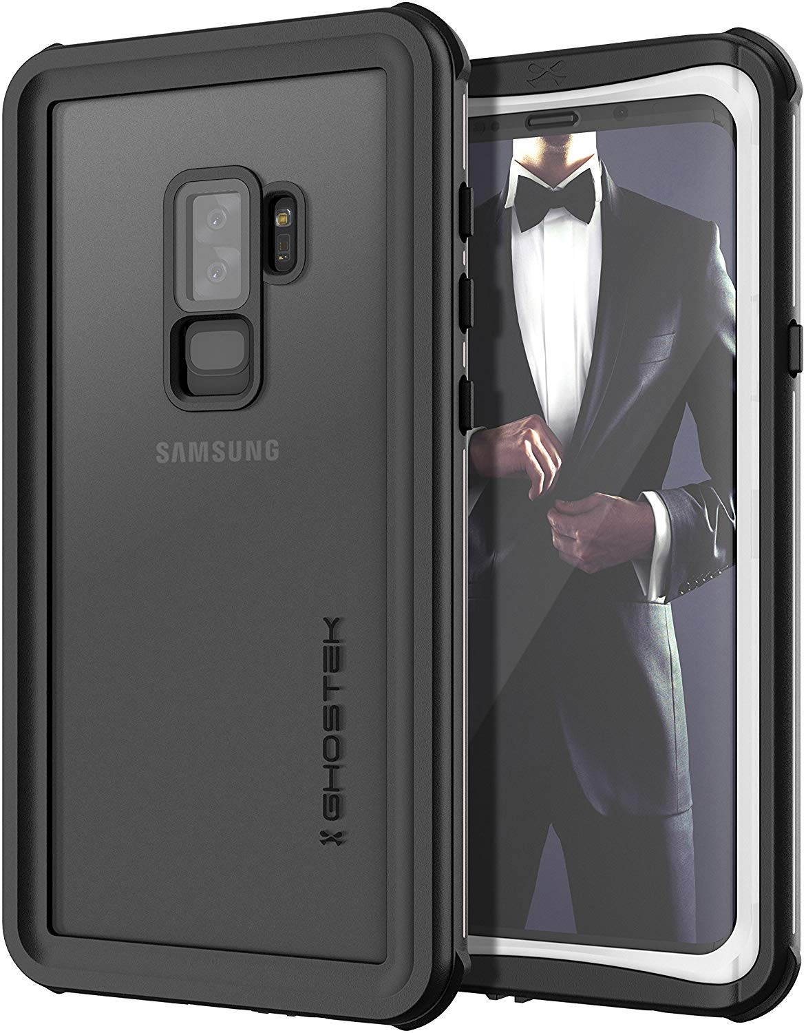 Ghostek Nautical Galaxy S9 Plus Waterproof Case with Screen Protector Slim Extreme Heavy Duty Protection Tough Shockproof Full Body Underwater Watertight Seal for 2018 Galaxy S9+ (6.2 Inch) - (Black)