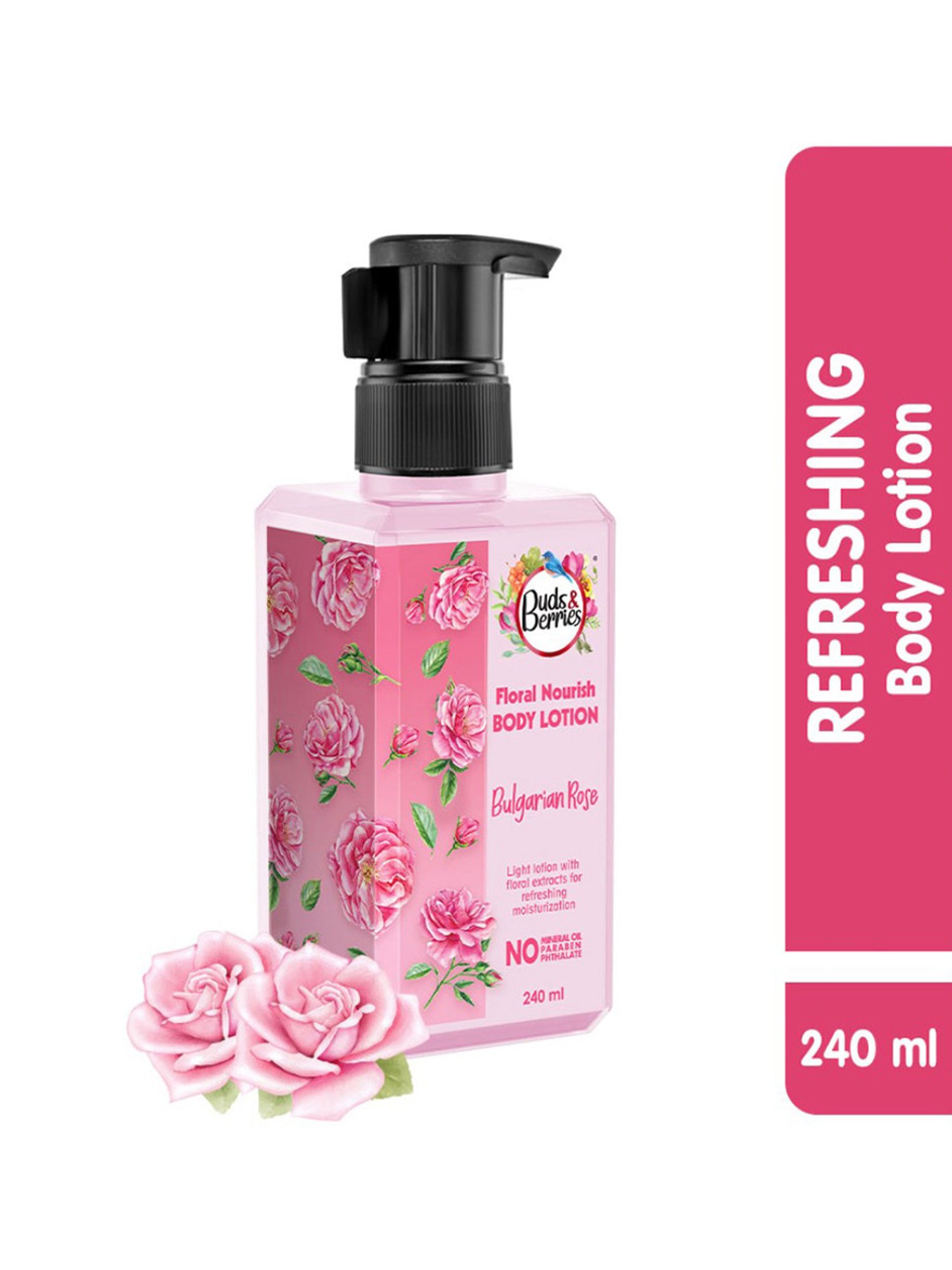 Buds & Berries Bulgarian Rose Floral Nourish Body Lotion - 240 ml