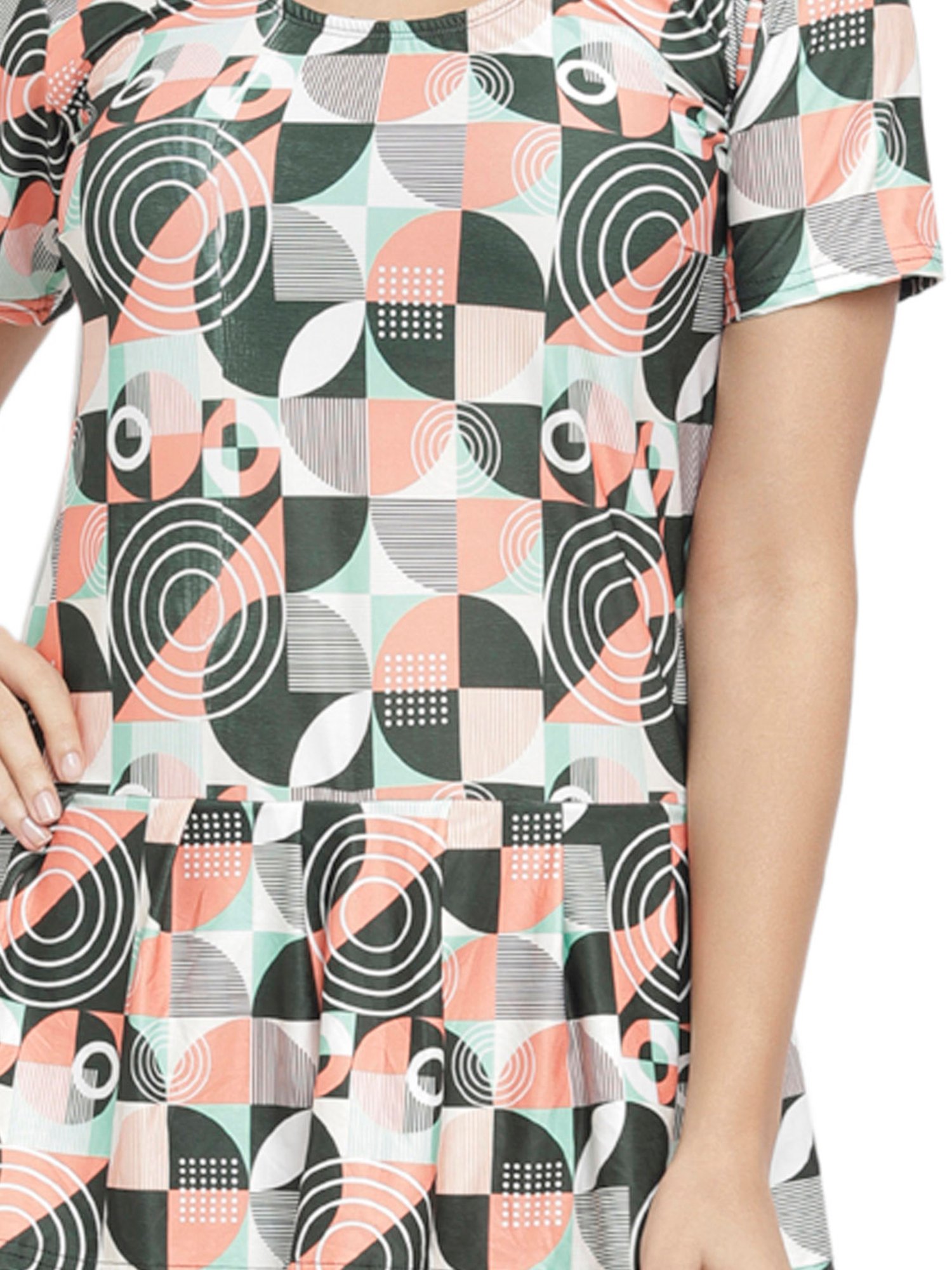 N-Gal Multicolor Geometric Print Swimsuit