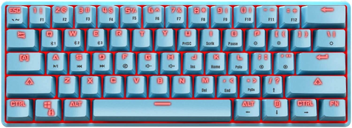 CUUWE K28 Wireless Bluetooth 61-Key Dual-Mode RGB Backlit Waterproof Mechanical Gaming Keyboard - Office Keyboard -Gaming Keyboard
