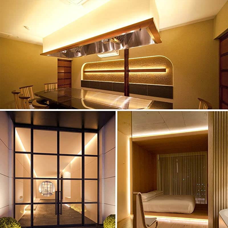 50ft/15m LED Lights Strip kit,Waterproof, 3000K Warm White,110V 2 Wire, Flexible, 900 Units SMD 2835 LEDs,UL Listed Power Supply,Indoor/Outdoor Use, Ideal for Backyards, Decorative Lighting