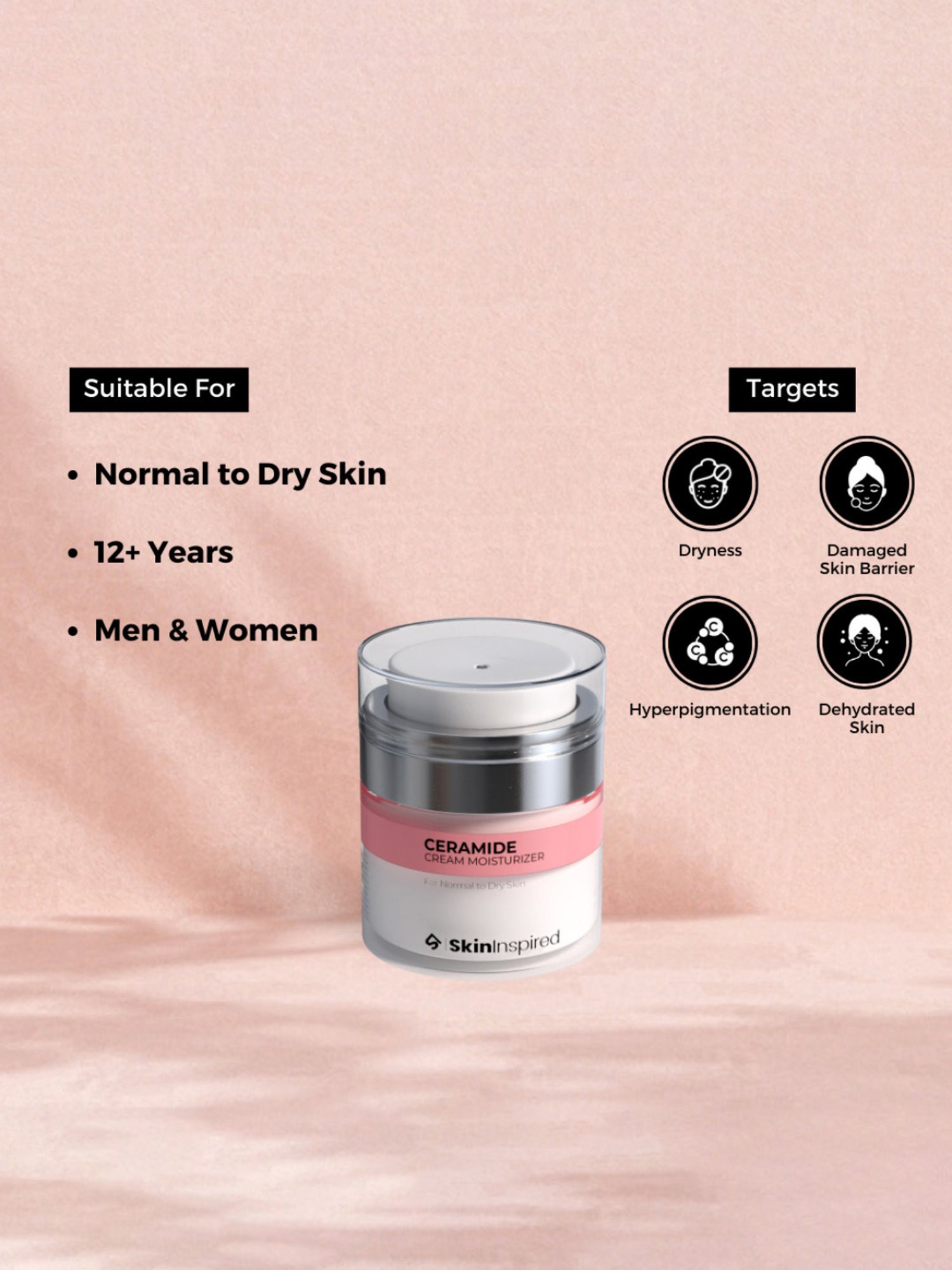 SkinInspired Ceramide Cream Moisturizer - 50 gm