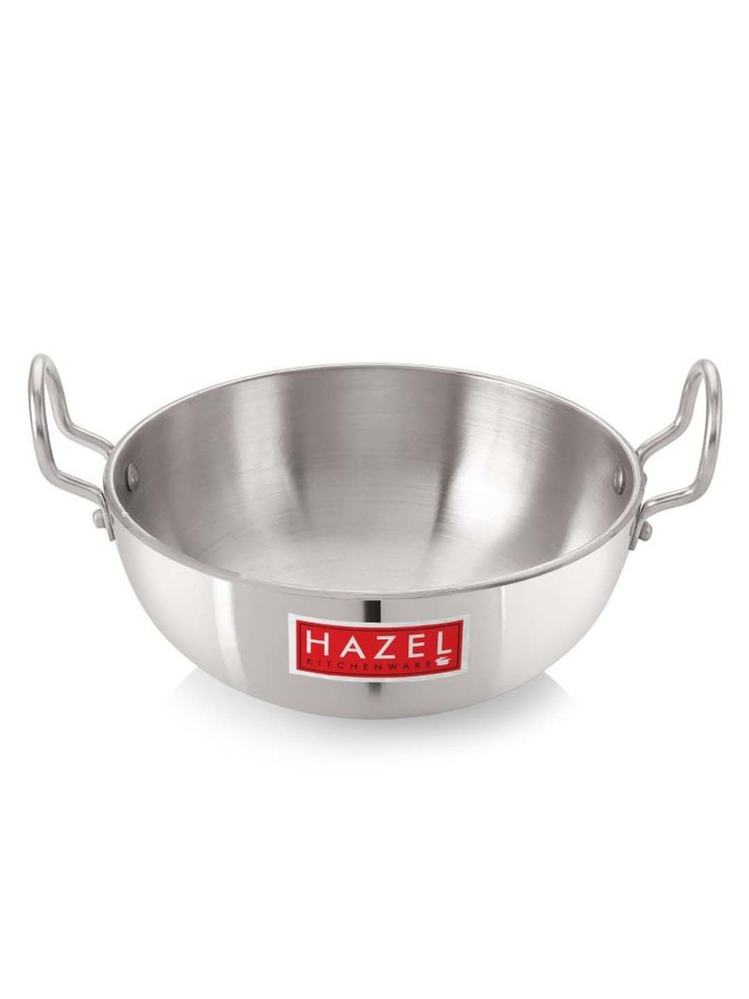 ALLO Silver Stainless Steel Induction Friendly Triply Kadhai (3 L)