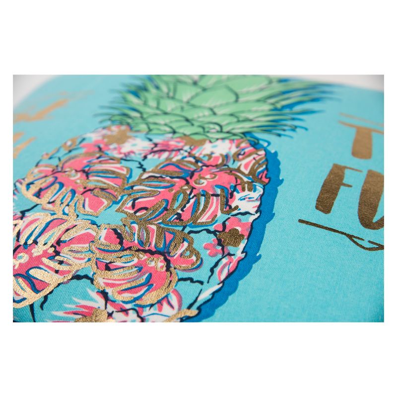 18"x18" Pineapple Square Throw Pillow Blue - Simply Southern