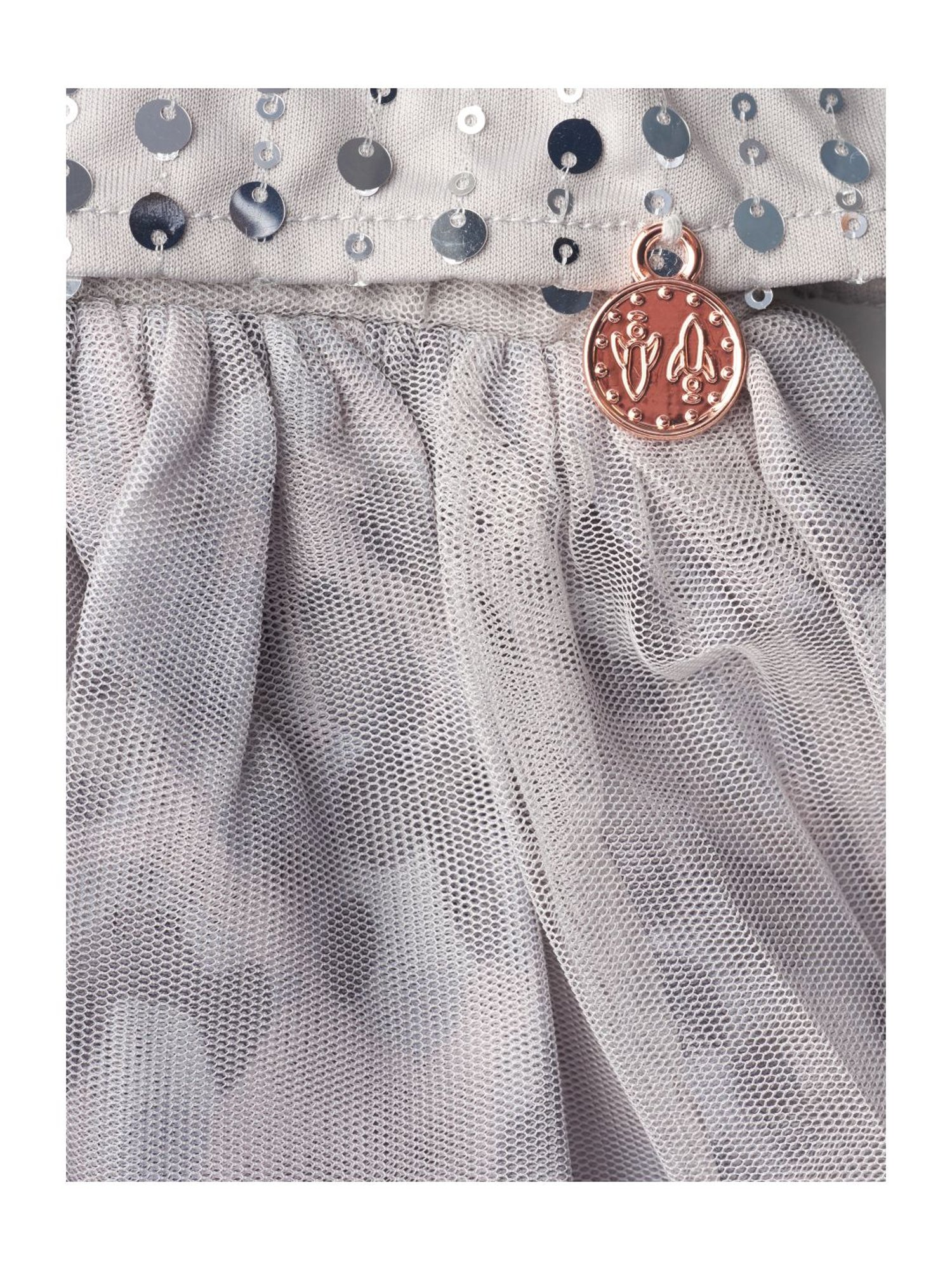 Angel & Rocket Kids Jasmine Silver Embellished Dress