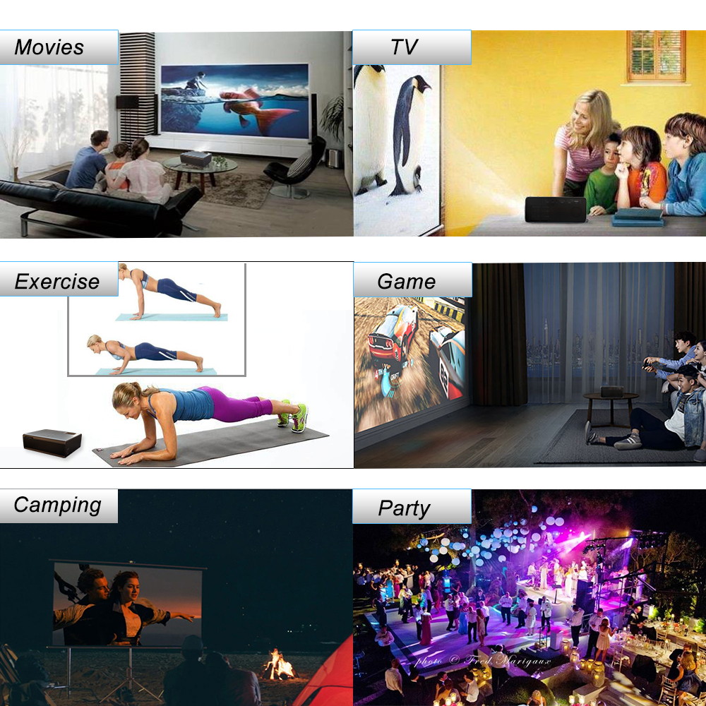 Portable Projector 720P Native, 3500 Lumens Mini Home Theatre Projector, Full HD 1080P Supported, 130&rdquo; Display with Phone, Tablet, TV Stick, HDMI, USB, VGA for Home Entertainment Outdoor Movie &hellip;