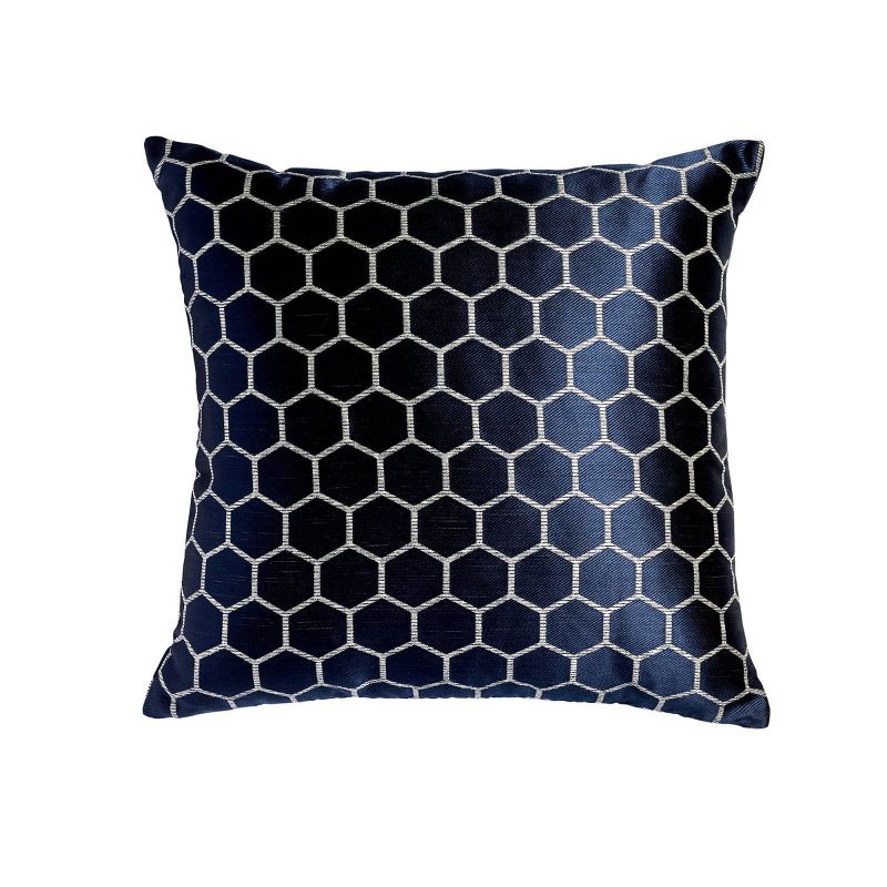 20"x20" Oversize Honeycomb Square Throw Pillow Blue - Sure Fit