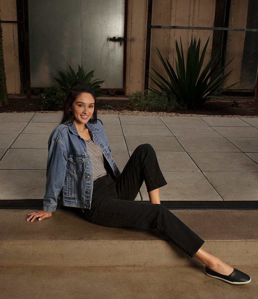 Jack Rogers Blair Pointed Toe Bow Leather Flats