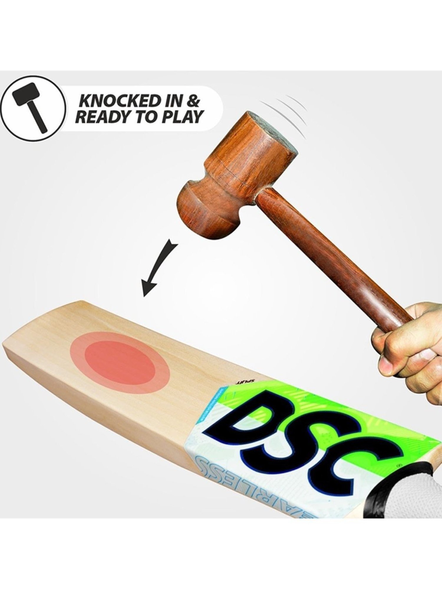 DSC SPLIIT 5 English Willow Cricket Bat, Short Handle Size - Harrow