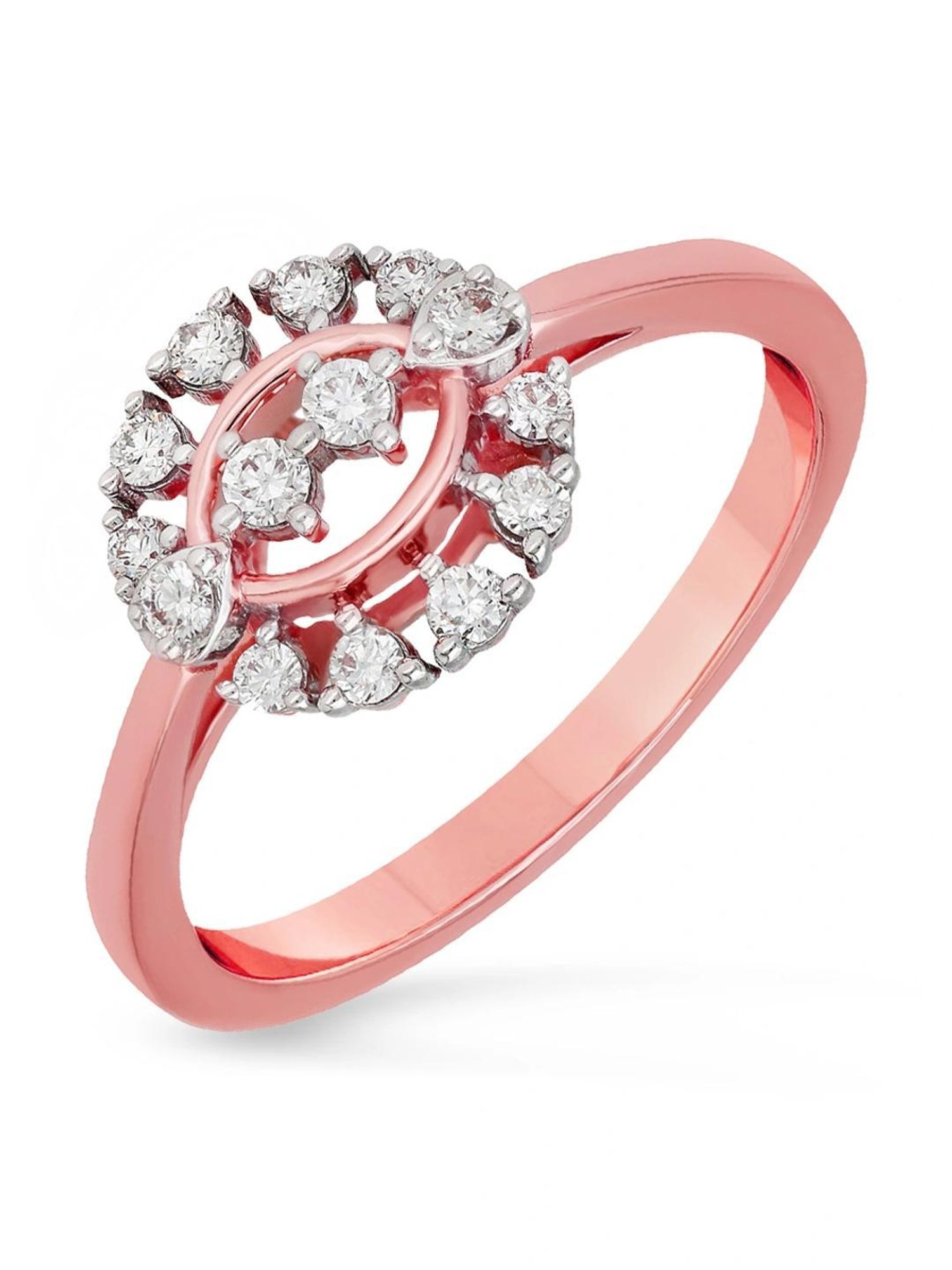 Malabar Gold and Diamonds 18k IGI Certified Diamond Rose Gold Ring for Women