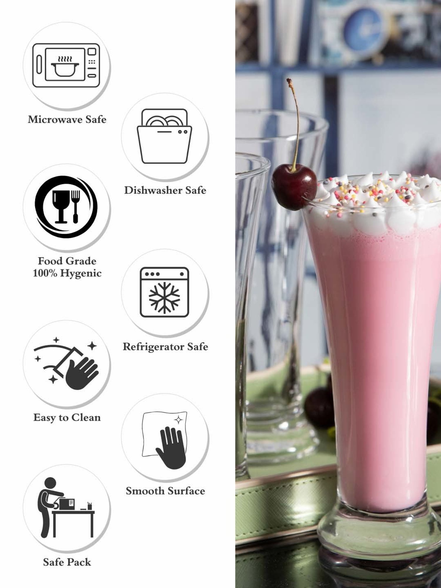 ROXX Bavaria Transparent Glass Tumbler (0.275 L) - Set of 6