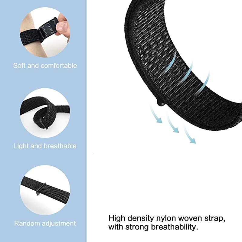 Compatible with Garmin Forerunner 235 Band Replacement Pins and Pin Removal Tool Sport Mesh Strap Also for FR220230620630735XT Accessories Nylon Weave Watchband 07 M5276 in