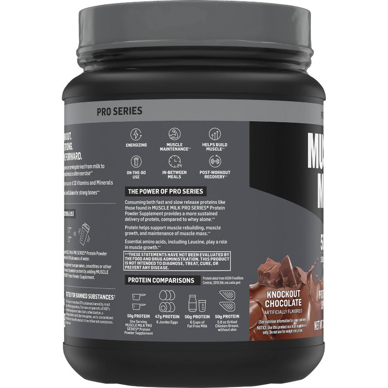 Muscle Milk Pro Series Protein Powder - Knockout Chocolate - 32oz